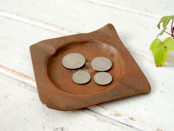 デザイン・銅製・ヴィンテージ・マネートレイ&灰皿・USA・ミッドセンチュリー