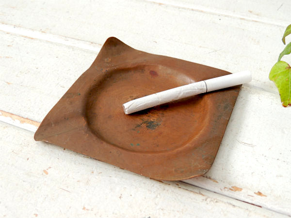 デザイン・銅製・ヴィンテージ・マネートレイ&灰皿・USA・ミッドセンチュリー