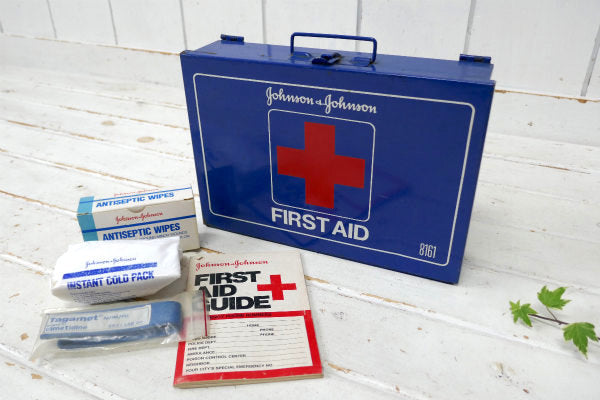 ジョンソン&ジョンソン FIRST AID ヴィンテージ 救急箱 ファーストエイド 収納缶 USA