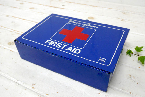ジョンソン&ジョンソン FIRST AID ヴィンテージ 救急箱 ファーストエイド 収納缶 USA