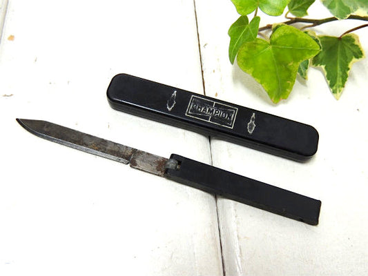 CHAMPION チャンピオン プラグ アドバタイジング スライド式 ヴィンテージ ヴィンテージ ポケットナイフ ポータブルナイフ キャンプ フィッシング