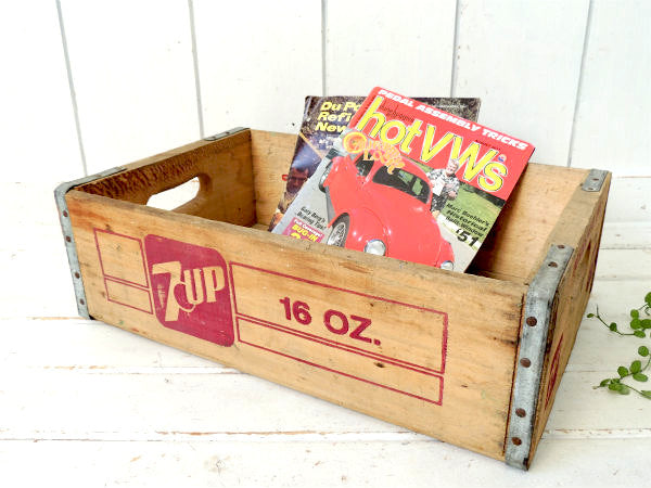 【7up】セブンアップ・インディアナポリス・80'sヴィンテージ・木箱/ウッドボックス USA