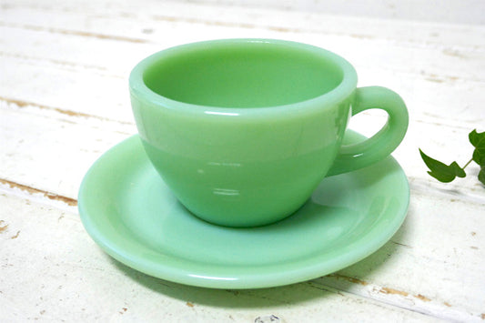 Fire King ファイヤーキング ジェダイ レストランウエア エキストラヘビー カップ&ソーサ 食器 ヴィンテージ コレクティブル