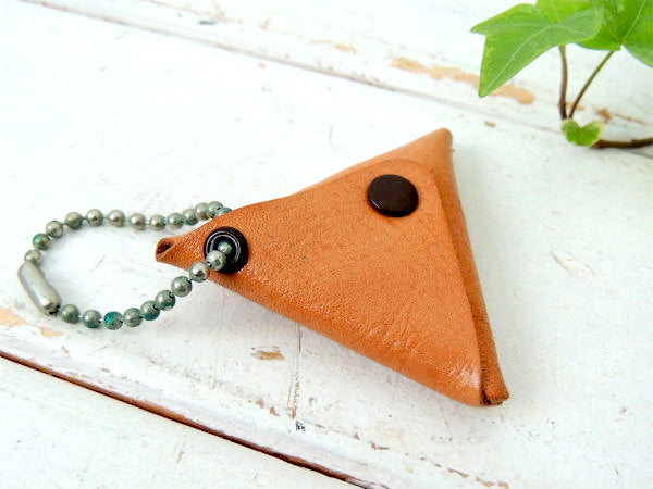 【USA・カリフォルニア・革▲】デッドストック・ビンテージ・アドバタイジング・レザー・コインケース