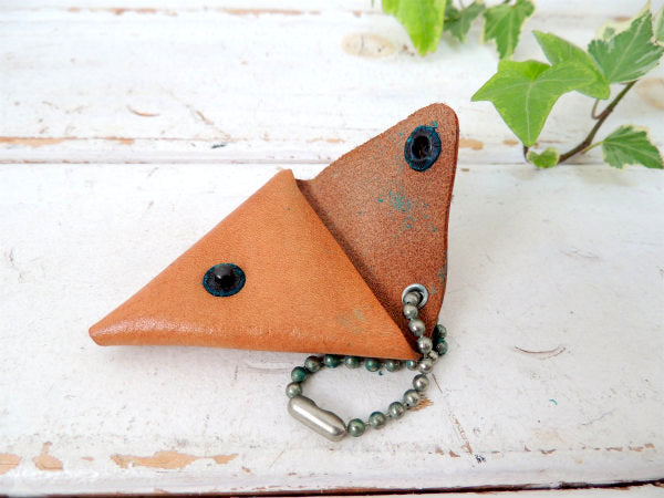 【USA・カリフォルニア・革▲】デッドストック・ビンテージ・アドバタイジング・レザー・コインケース