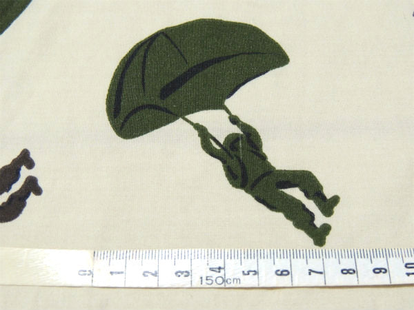 【USミリタリー】戦車&落下傘兵&軍用機・米軍・ヴィンテージ・ユーズドシーツ(フラットタイプ)