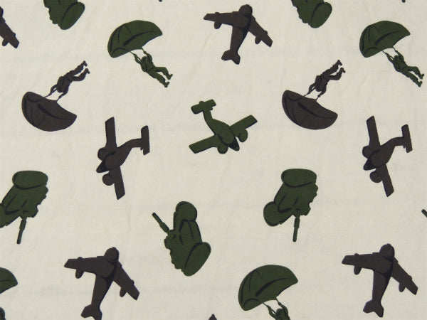 【USミリタリー】戦車&落下傘兵&軍用機・米軍・ヴィンテージ・ユーズドシーツ(フラットタイプ)