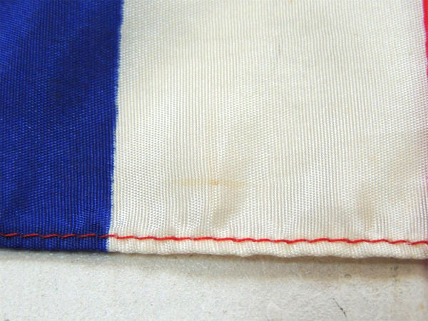 フランス・トリコロール・自由・平等・友愛・ヴィンテージ・国旗・ワイヤーポール付き