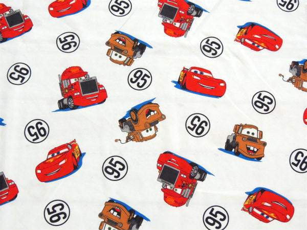 【カーズ】CARS・ライトニング マックィーン&メーター&95柄・ユーズドシーツ(フラットタイプ)
