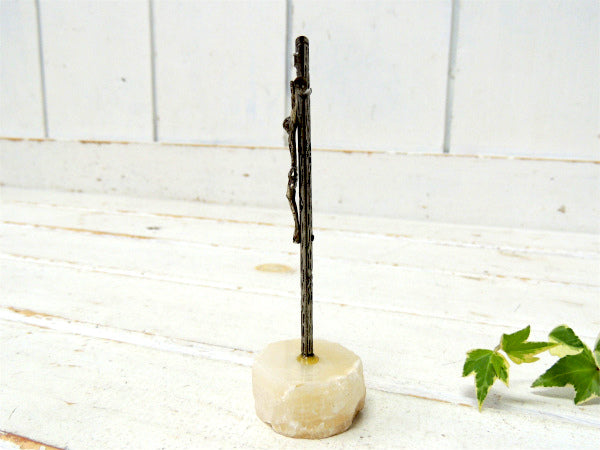 【金属製×大理石】細工・アンティーク・クロス・十字架・キリスト・教会・USA