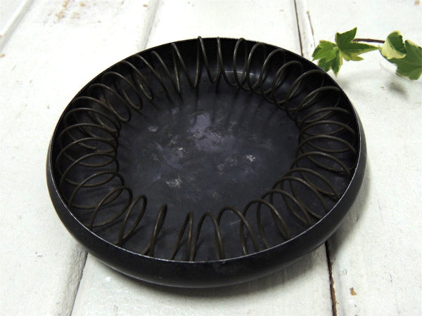 【スプリング コイル】ワイヤー×スチール製・ヴィンテージ・灰皿・アシュトレイ・USA