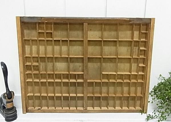 木製　アンティーク・プリンタートレイ/引出し/飾り棚　USA
