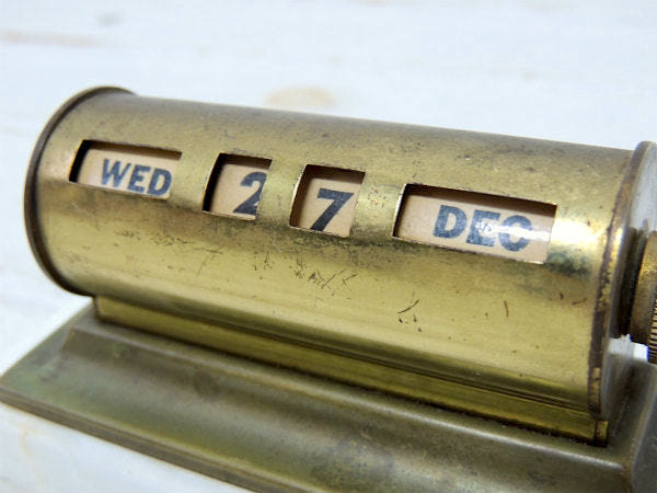 【大理石×真鍮製】ミッドセンチュリー・アンティーク・デスクカレンダー・卓上カレンダー USA