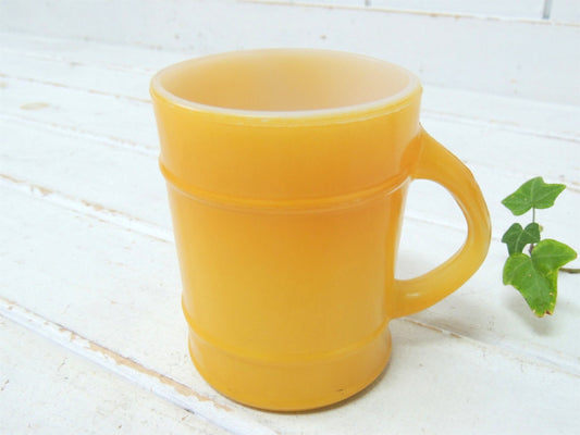 【Fire King】ファイヤーキング・イエロー・バレルマグ/レンジャーマグ USA