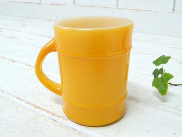 【Fire King】ファイヤーキング・イエロー・バレルマグ/レンジャーマグ USA