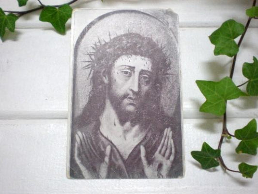 スペイン　イエス・キリスト・アンティーク・モノクロ絵葉書