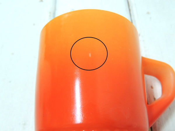 【Fire King】ファイヤーキング・オレンジ色・グラデーション・マグカップ/リブドボトム