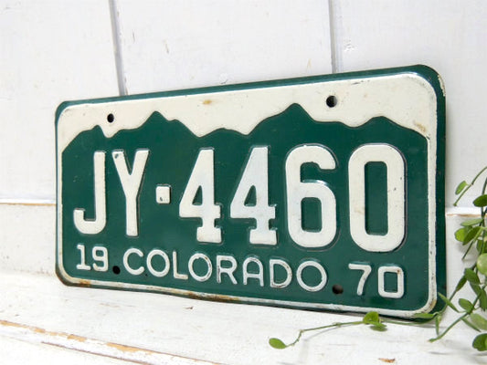 【1970’s・コロラド州】アメリカ・JY-4460・ヴィンテージ・ナンバープレート・カーライセンス