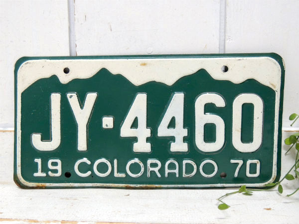 【1970’s・コロラド州】アメリカ・JY-4460・ヴィンテージ・ナンバープレート・カーライセンス