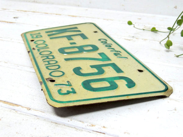 【Colorful・1973's】コロラド州・ヴィンテージ・ナンバープレート・カーライセンスプレート