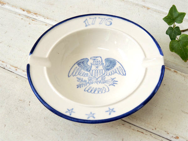 1776's・Calif アメリカンイーグル・3星・セラミック製・ヴィンテージ・灰皿/アシュトレイ