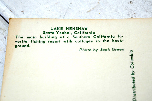 LAKE HENSHAW アメ車・キャンピングカー キャビン ヴィンテージ・ポストカード　USA