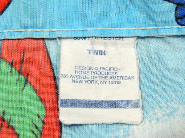 【ミッキー&フレンズー】ディズニー・空を飛ぶ飛行船・ヴィンテージ・ユーズドシーツ(フラットタイプ)