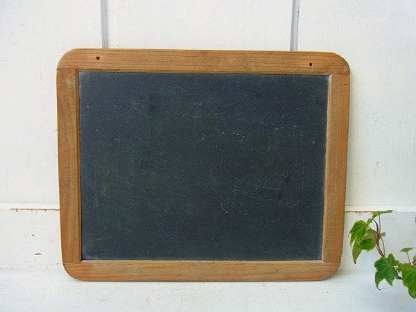 木製の小さなアンティーク・黒板/ブラックボード(両面)　USA