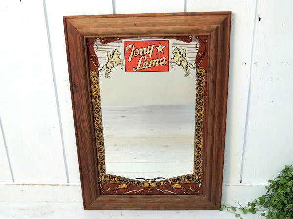 【Tony Lama・トニー・ラマ】ウエスタンブーツ・ヴィンテージ・店頭用・ミラーサイン・看板