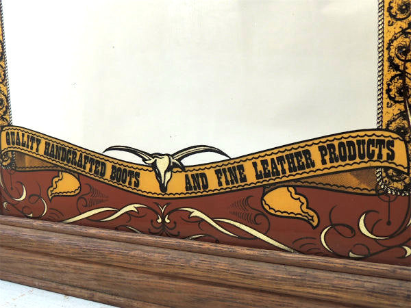 【Tony Lama・トニー・ラマ】ウエスタンブーツ・ヴィンテージ・店頭用・ミラーサイン・看板