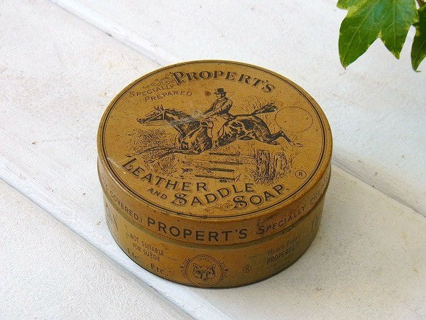 【PROPERT'S】イギリス製・プロパーツ・サドルソープ・ヴィンテージ・ティン缶