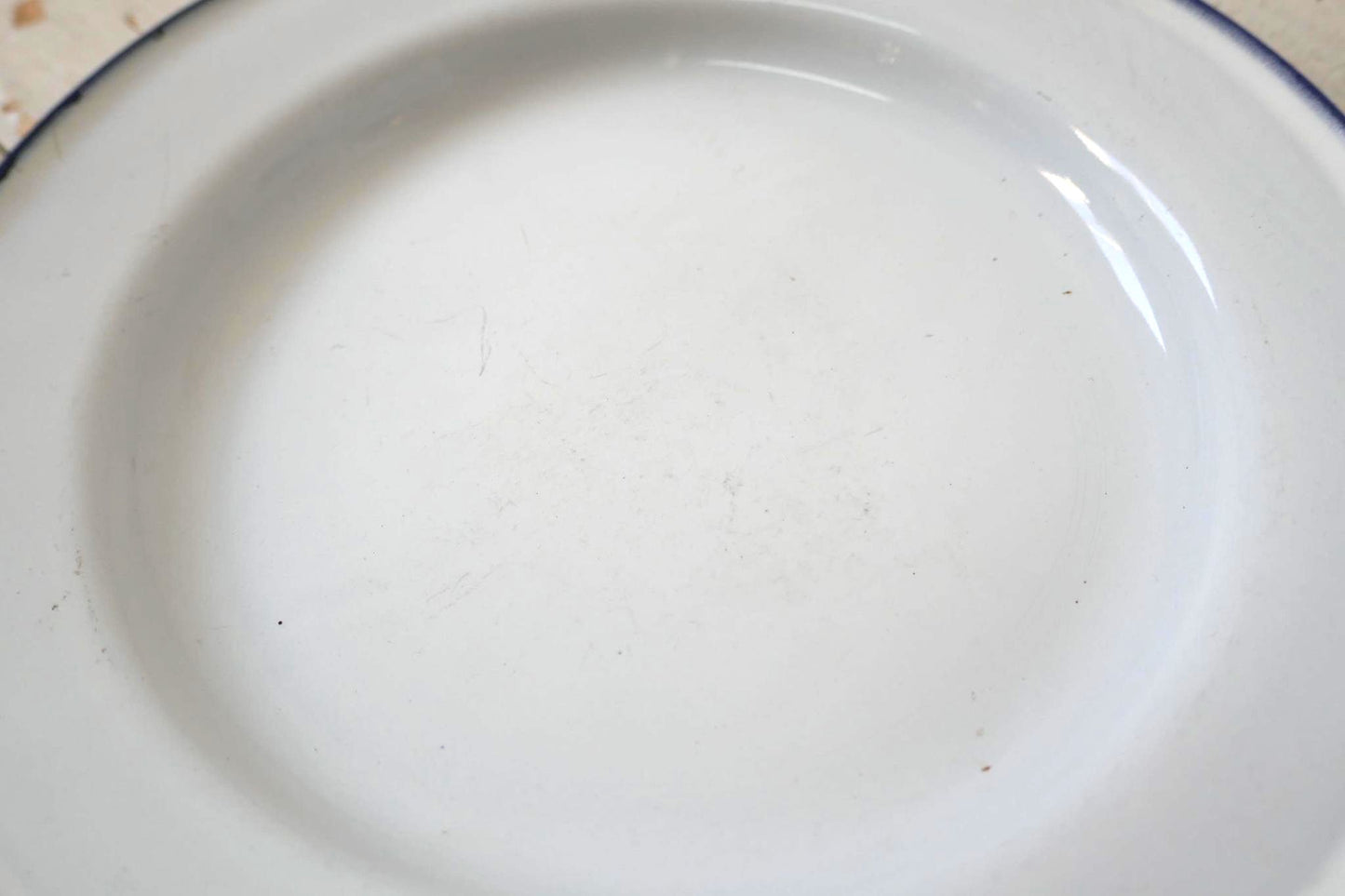 KOCKUMS コクムス スウェーデン ホーロー製 ヴィンテージ 皿 プレート 食器 ホワイト×ネイビー