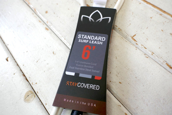 USA ステイカバード STAY COVERED カリフォルニア 6' STANDARD マットホワイト サーフィン リーシュコード USA