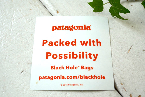 パタゴニア patagonia ブラック×ホワイト ゴー go ステッカー ブラックホール バッグ ステッカー 非売品