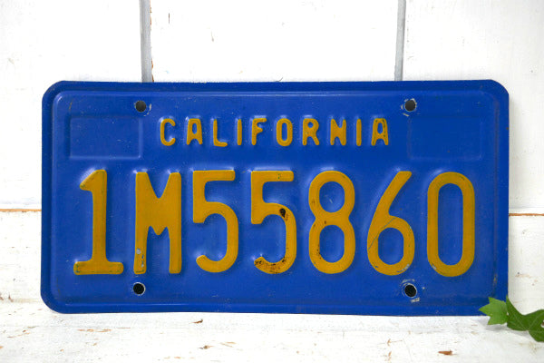 CALIFORNIA カリフォルニア 1M 55860 青色 1969s~ ヴィンテージ ナンバープレート USA アメ車