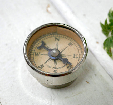 ドイツ製 アルミ ヴィンテージ 方位磁石 コンパス アウトドア キャンプ MADE IN GERMANY キャンピングカー