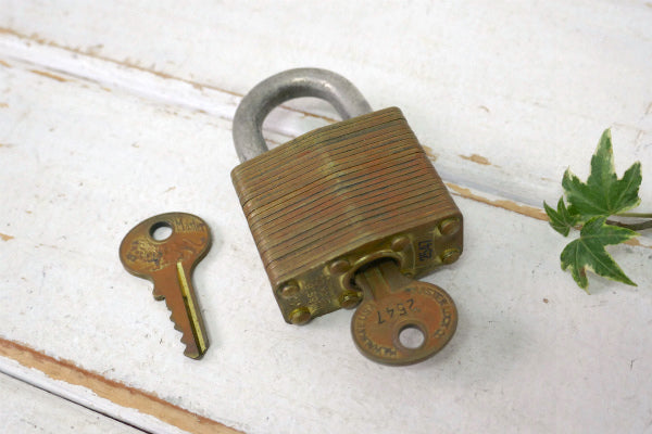 Master Lock Co ライオン マスターロック デッドストック ヴィンテージ 南京錠 パッドロック 真鍮鍵2本付き USA