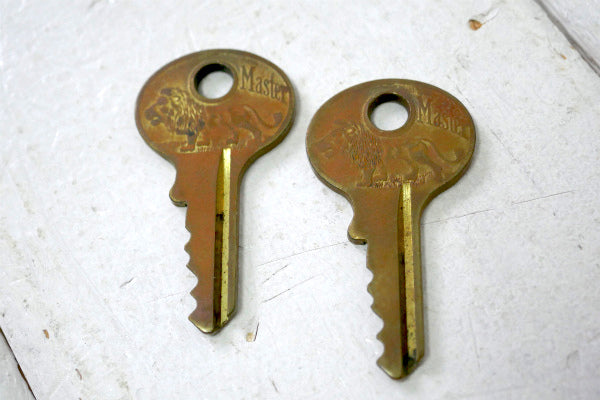 Master Lock Co ライオン マスターロック デッドストック ヴィンテージ 南京錠 パッドロック 真鍮鍵2本付き USA