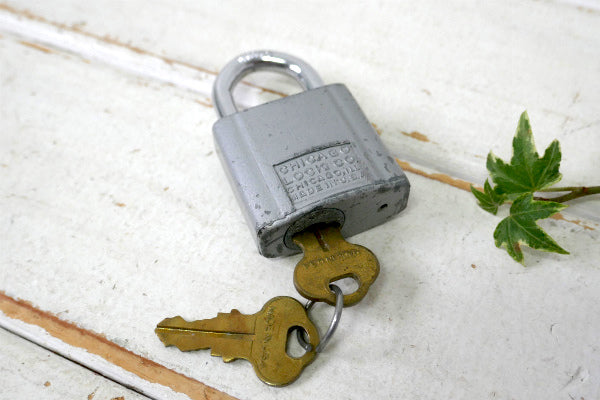 CHICAGO LOCK CO. シカゴ デッドストック ヴィンテージ 南京錠 パッドロック 真鍮鍵2本付き USA