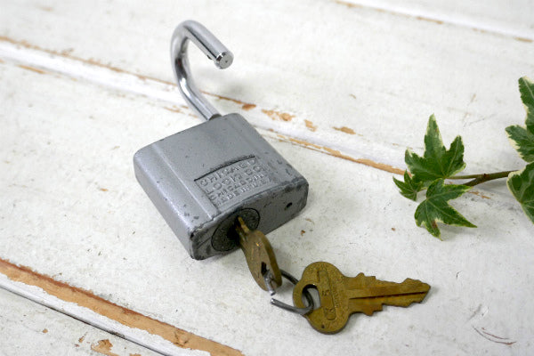 CHICAGO LOCK CO. シカゴ デッドストック ヴィンテージ 南京錠 パッドロック 真鍮鍵2本付き USA