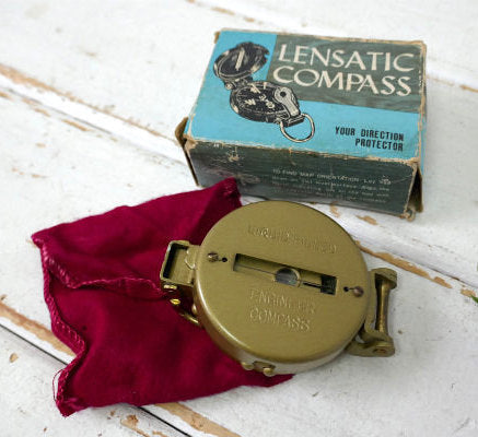 Lensatic Compass デッドストック ヴィンテージ 方位磁石 コンパス アウトドア キャンプ