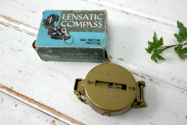 Lensatic Compass デッドストック ヴィンテージ 方位磁石 コンパス アウトドア キャンプ