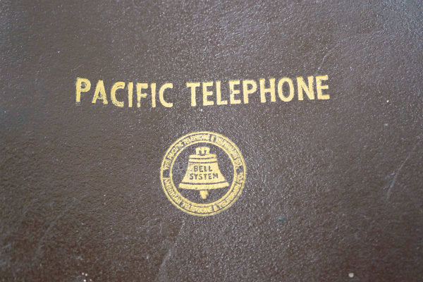 BELL SYSTEM PACIFIC TELEPHONE ベルシステム 電話会社 レザー製 アドバタイジング ヴィンテージ リングファイル 手帳 TALONジップ