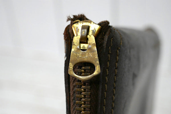 BELL SYSTEM PACIFIC TELEPHONE ベルシステム 電話会社 レザー製 アドバタイジング ヴィンテージ リングファイル 手帳 TALONジップ