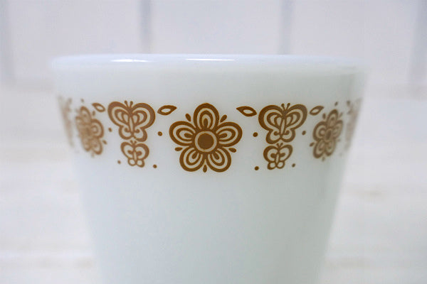 PYREX オールド パイレックス バタフライゴールド ミルクガラス製 ヴィンテージ マグカップ コーヒーマグ 食器 USA