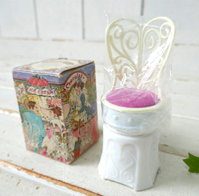 AVON メルヘン チェア ピンクッション付き デッドストック箱付き ガラス製 70年代 ヴィンテージ コロンボトル 香水瓶 アメリカ