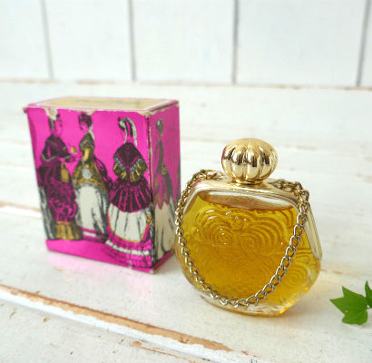 AVON レトロ チェーン付き 財布 デッドストック 箱付き ガラス製 70年代 ヴィンテージ コロンボトル 香水瓶 アメリカ