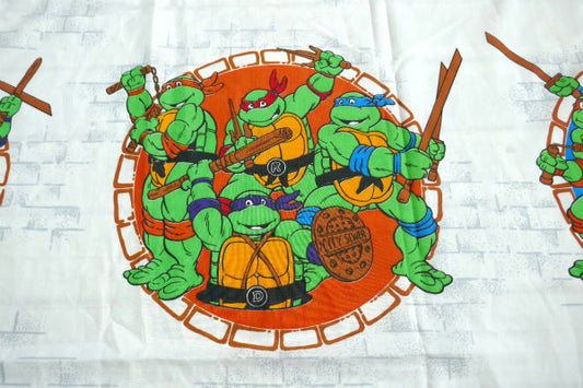 ミュータント タートルズ 亀の忍者 アメコミ アメリカ製 ビンテージ カーテン 生地 USA