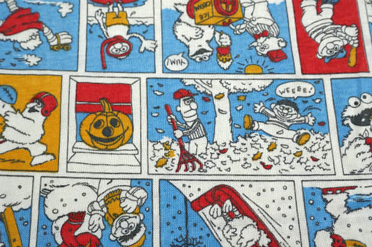 セサミストリートの仲間たち シーズン コミック柄 ハロウィン デッドストック ヴィンテージ ファブリック 生地 レア物