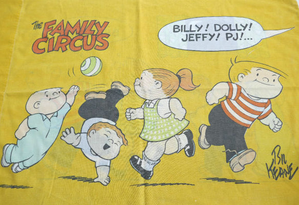 The Family Circus ファミリーサーカス アメコミ 60年代 ヴィンテージ USED ピローケース  枕カバー キャラクター USA